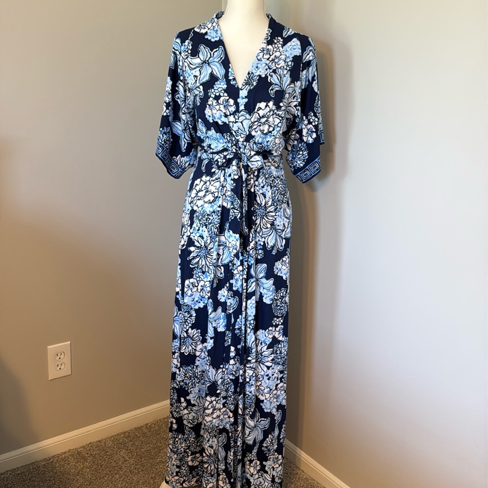 Lilly Pulitzer Wisteria V neck Maxi dress